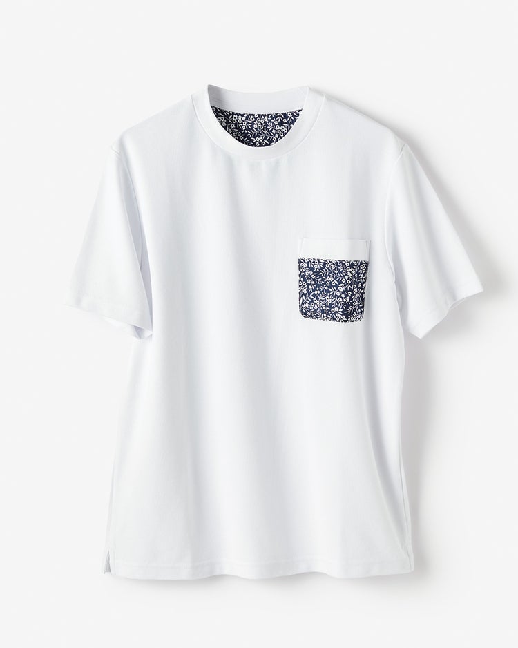 鹿の子クルーネックポケットT 詳細画像 オフホワイト 1