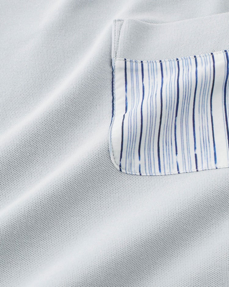 鹿の子クルーネックポケットT 詳細画像 ライトグレー 3