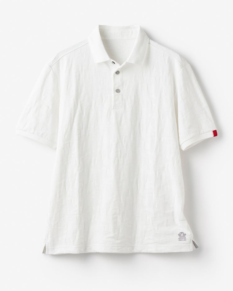 コットンブレンドジャガードポロ 詳細画像 オフホワイト 4