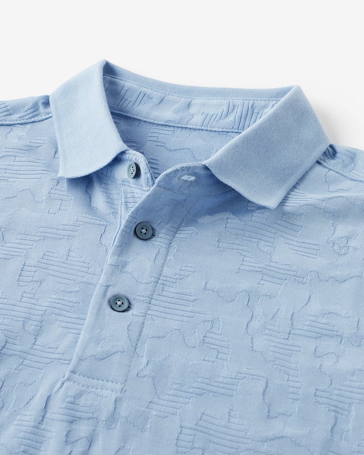 コットンブレンドジャガードポロ 詳細画像 スモーキーサックス 2