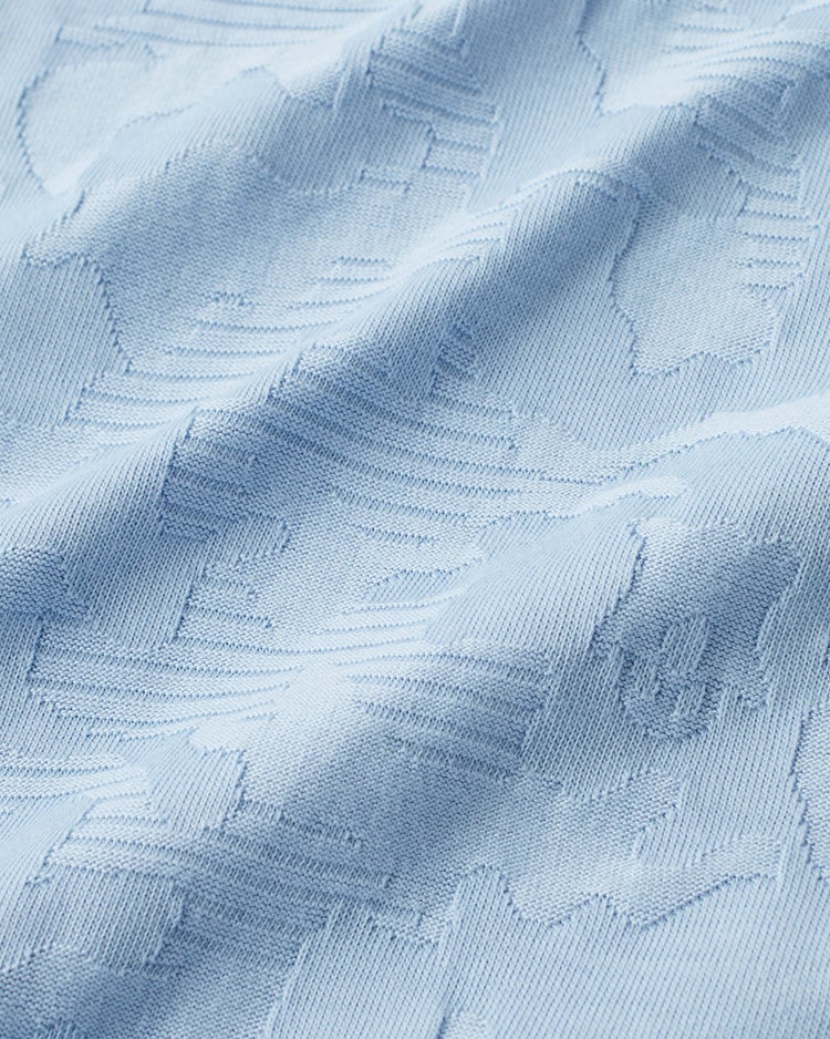 コットンブレンドジャガードポロ 詳細画像 スモーキーサックス 5