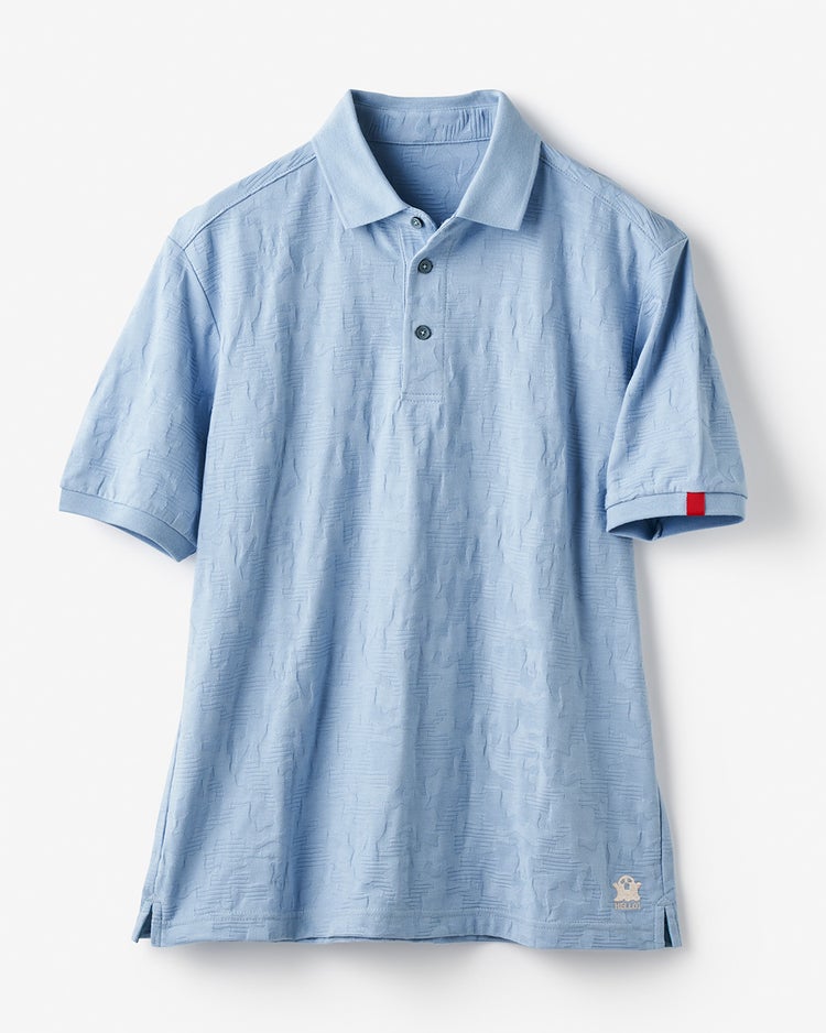 コットンブレンドジャガードポロ 詳細画像 スモーキーサックス 6