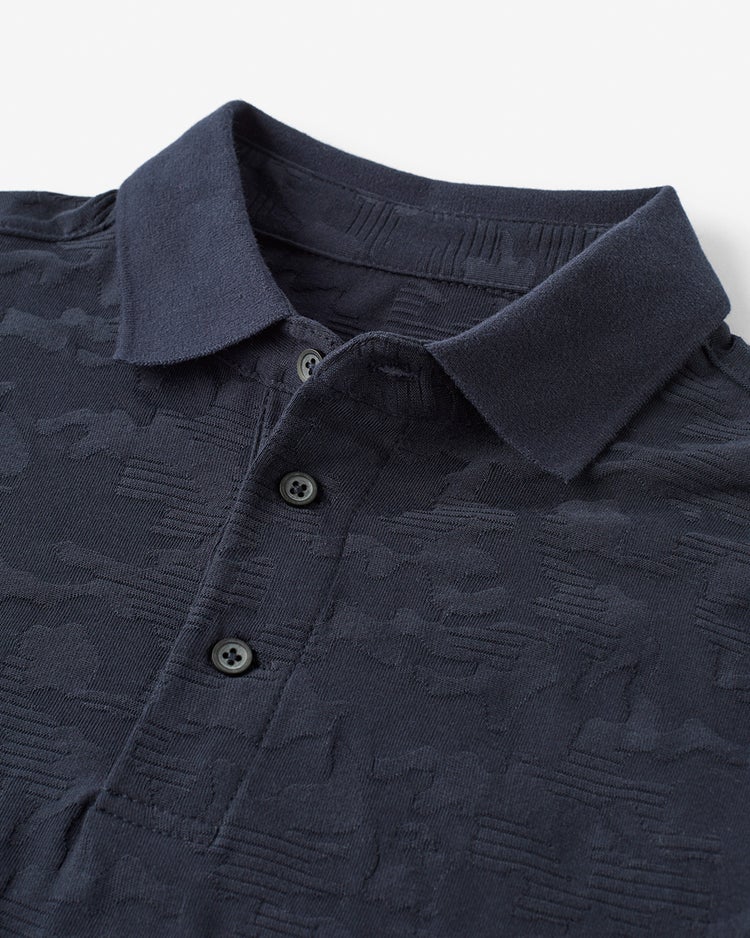 コットンブレンドジャガードポロ 詳細画像 ネイビー 3