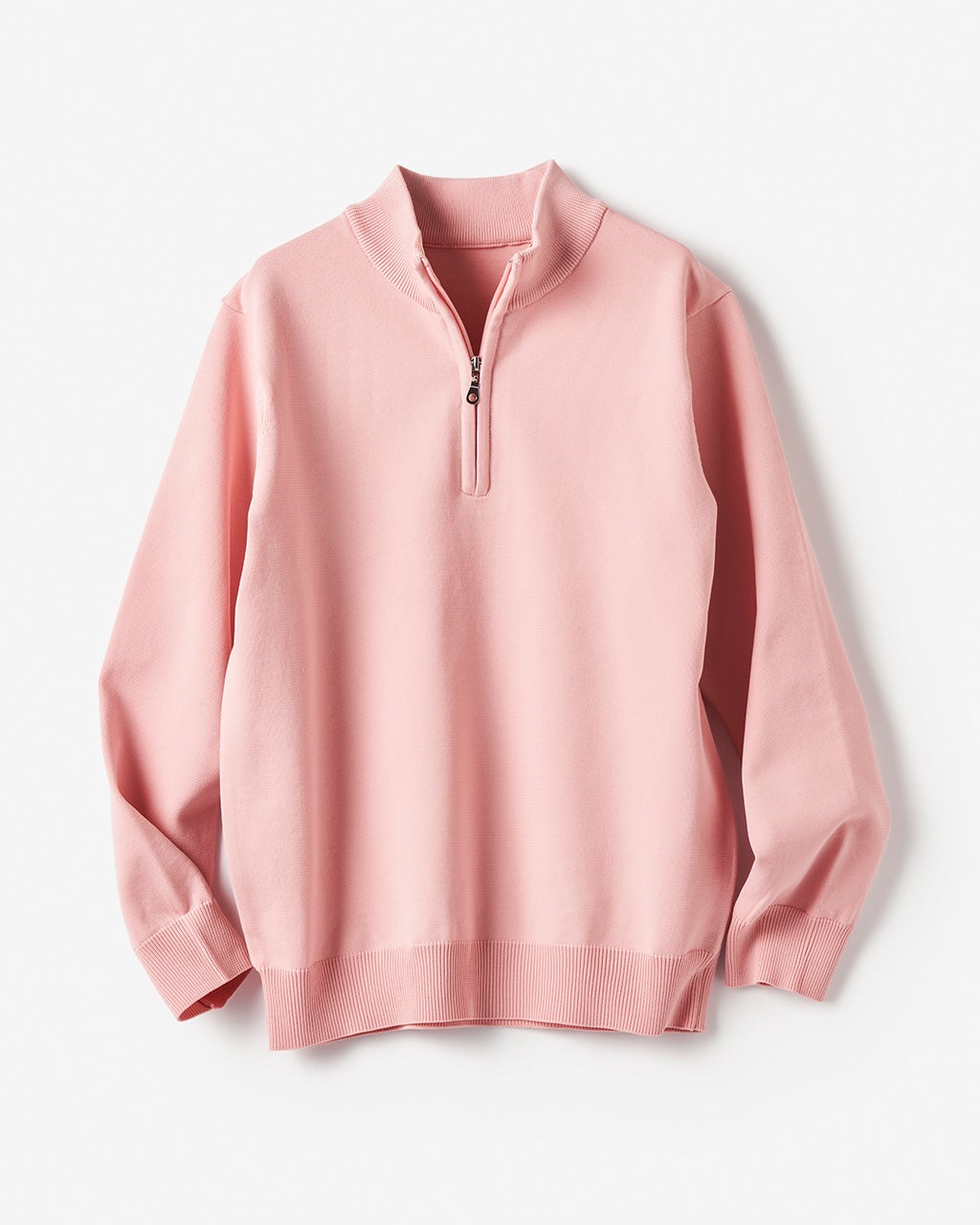 BEAMS GOLF ピンク 襟付きニット ハーフジップ エアーライトニット・ハーフジップ/DoCLASSE