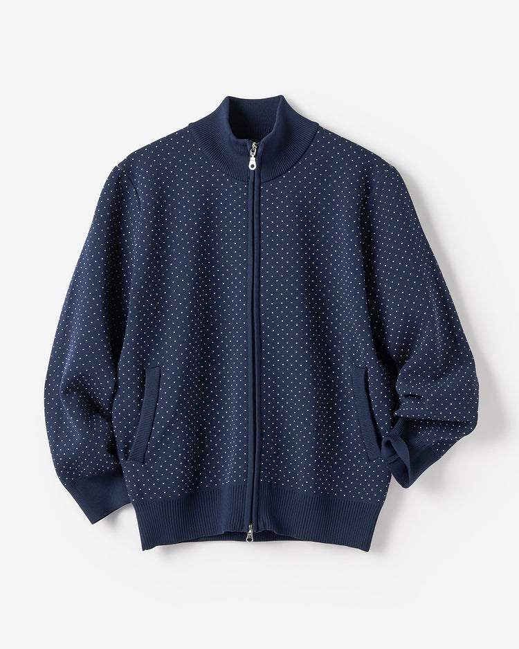 エアーライトニット・フルジップ 詳細画像 ネイビーパターン 1