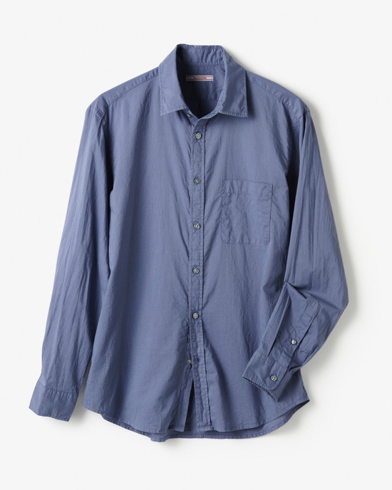 シルキーコットンローンシャツ(長袖)
