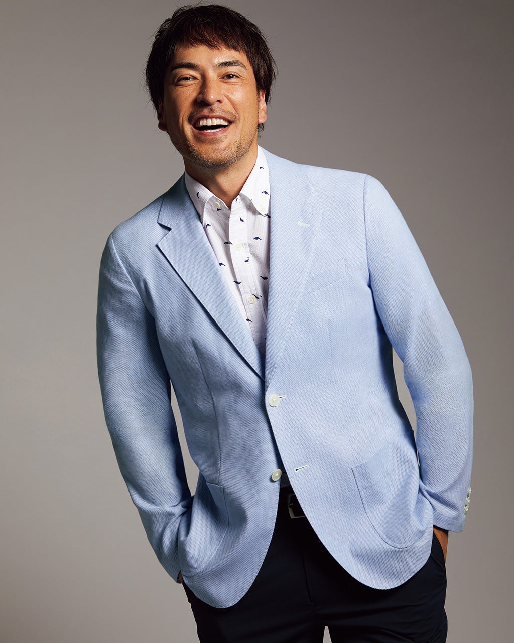 カラミ織・高通気ジャケット/40代50代からのメンズファッション