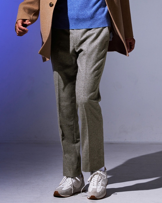 尾州カシミヤブレンド・ツイードパンツ