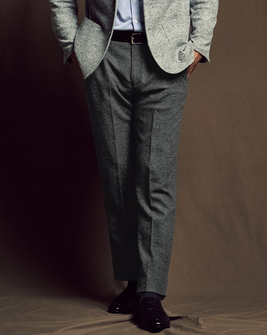 尾州カシミヤブレンド・ツイードパンツ
