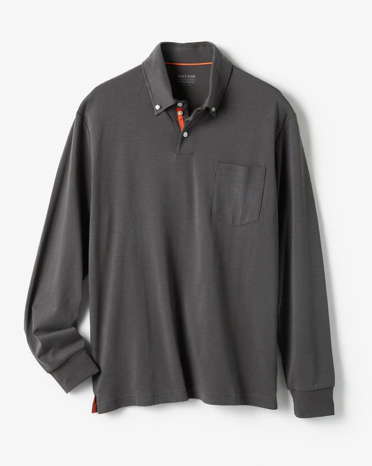 リファインド ポロ・ドゥクラッセT　長袖 詳細画像 チャコール 1