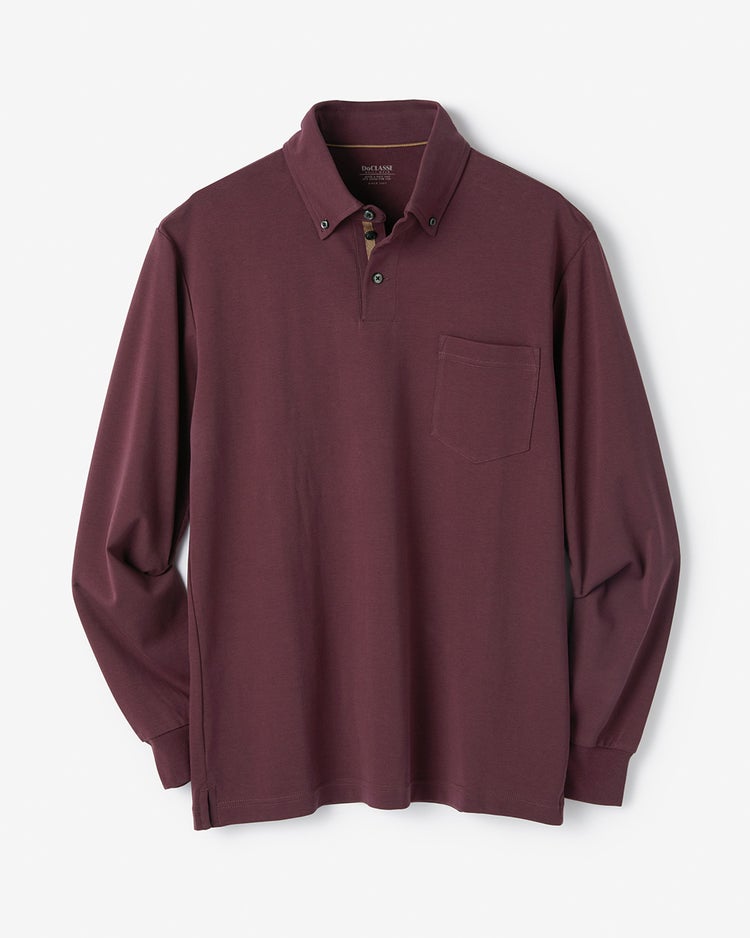 リファインド ポロ・ドゥクラッセT　長袖 詳細画像 ダークワイン 1