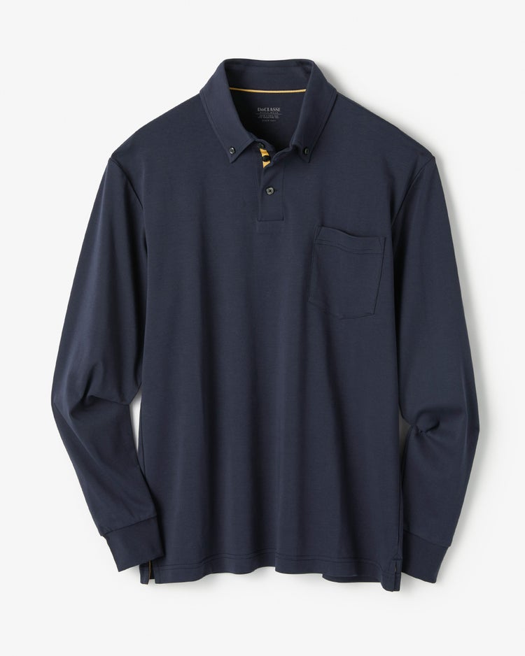 リファインド ポロ・ドゥクラッセT　長袖 詳細画像 ネイビー 1
