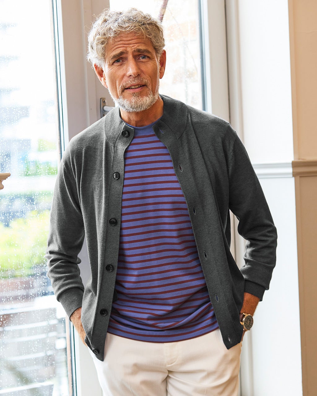ソフトファイン・ジェントルカーディガン/40代50代からのメンズ