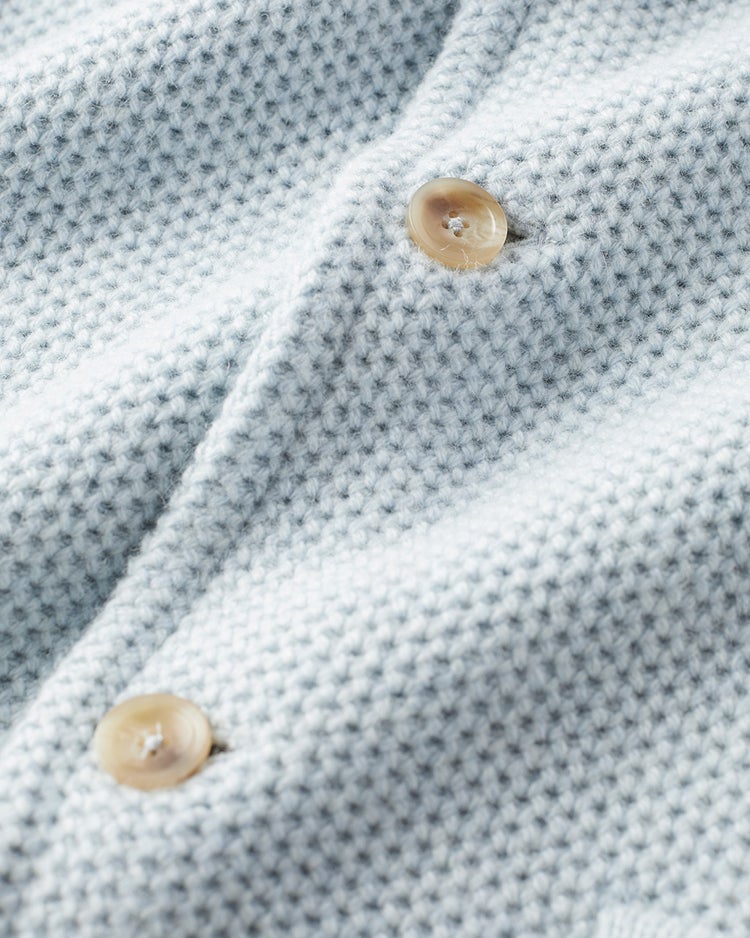 ウールブレンド・鹿の子ニットジャケット 詳細画像 ライトブルー 5