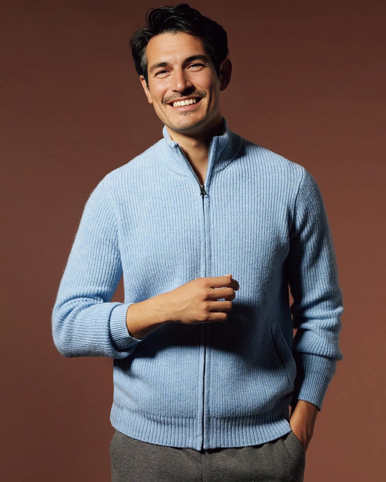 クラフトウォームウール・フルジップ 詳細画像 サックス 1