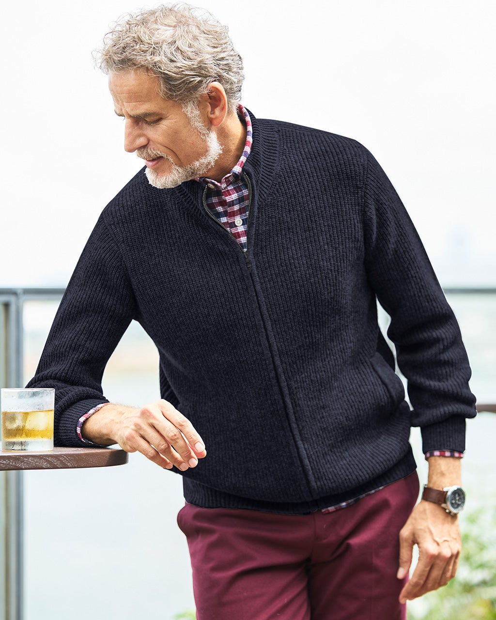 【専用！】アクティブデイジートップス　L ワイン色と黒２枚合わせ！ antiqua ハーフジップトップス メンズ トップス 長袖 送料無料