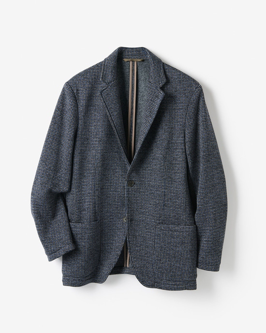 ツイード調フリース・裏起毛ジャケット