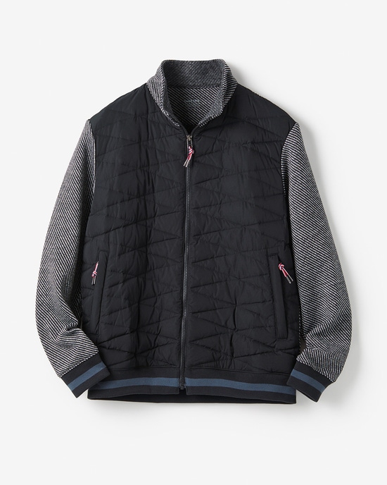 ハイブリッドダウンフルジップブルゾン