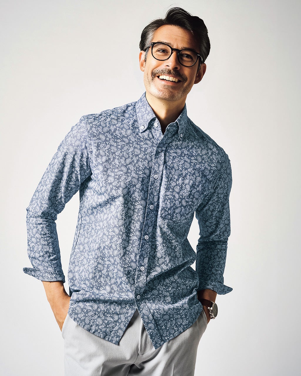 ピュアファインオックスフォード長袖/40代50代からのメンズ
