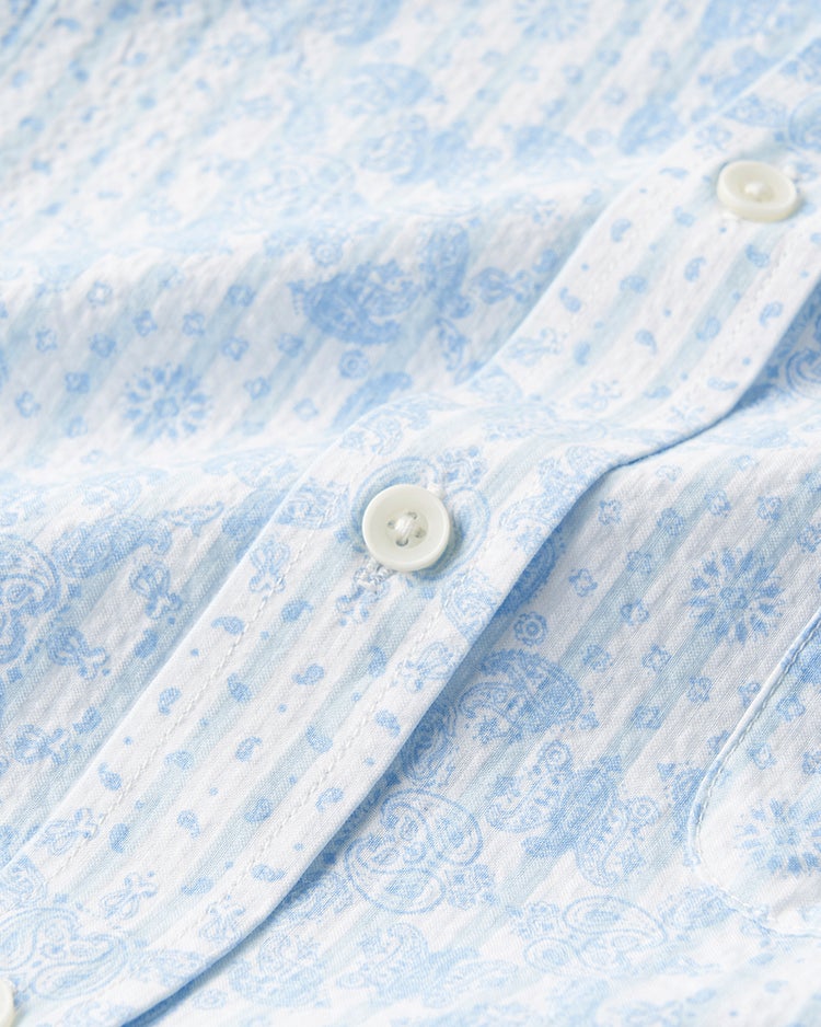 ライトコットンシアサッカーシャツ 長袖 詳細画像 ペイズリー3 2