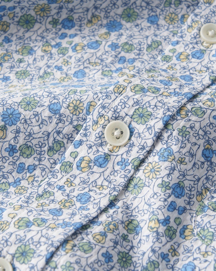 ライトコットンシアサッカーシャツ 長袖 詳細画像 小花 2