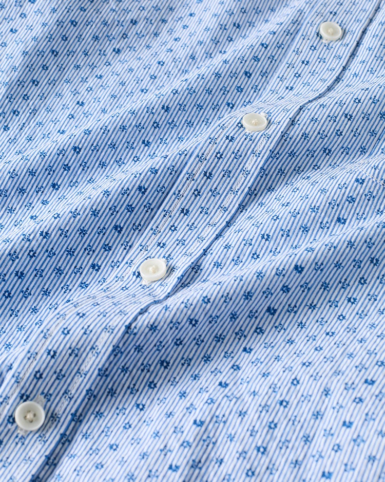 ライトコットンシアサッカーシャツ 7分袖 詳細画像 プチ&times;ストライプ 2