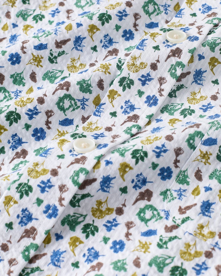 ライトコットンシアサッカーシャツ 7分袖 詳細画像 ウッズ 2