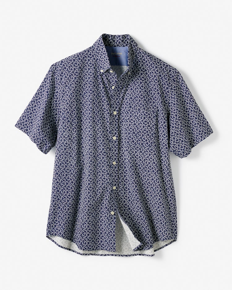 ライトコットンシアサッカーシャツ半袖 詳細画像 蝶 1