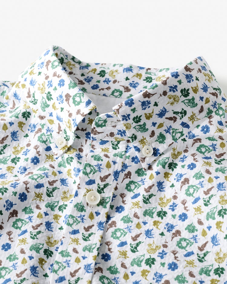 ライトコットンシアサッカーシャツ半袖 詳細画像 ウッズ 2