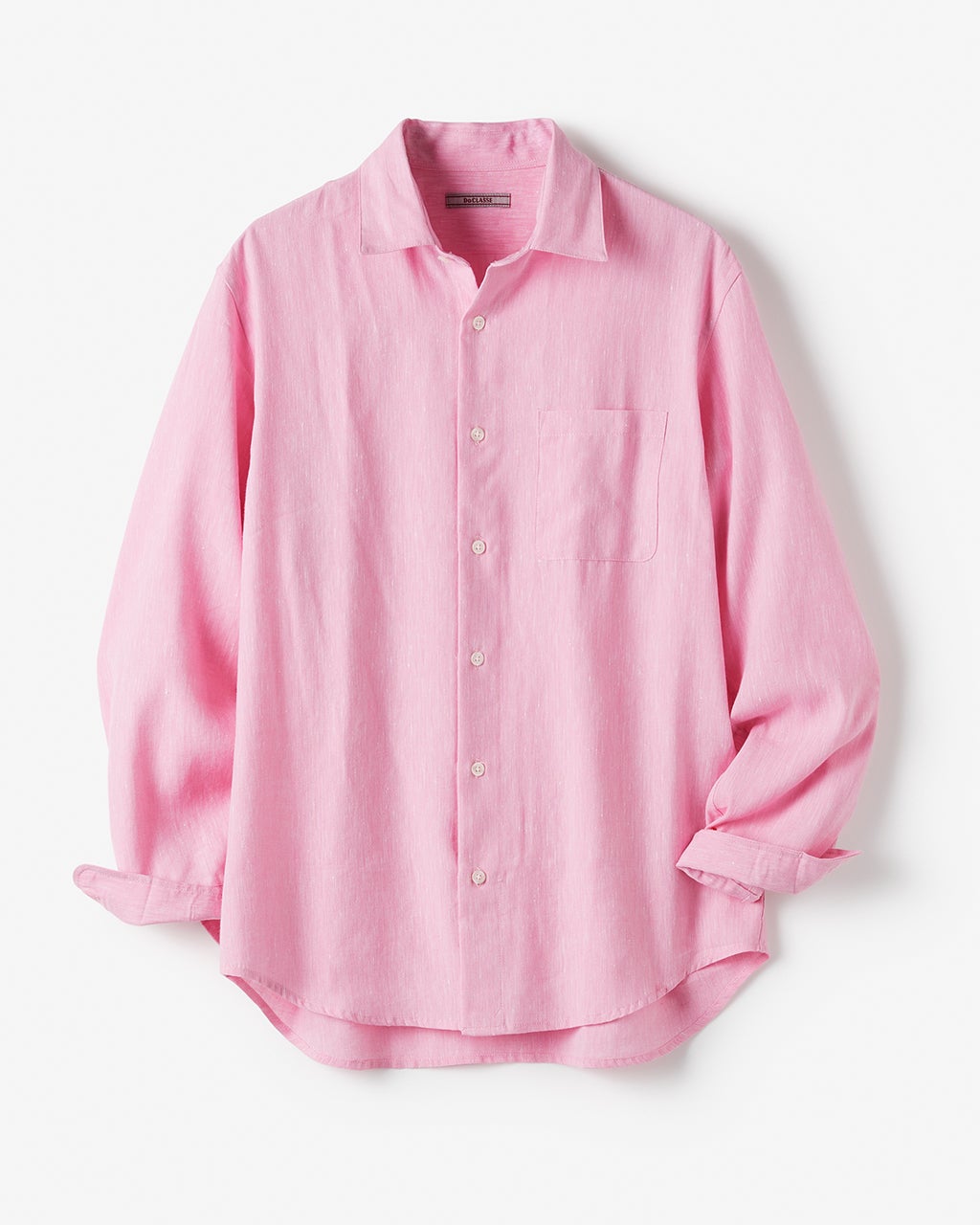 クールマックス・リネン混・涼感シャツ 長袖/40代50代からのメンズ