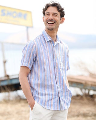 クールマックス・リネン混・涼感シャツ