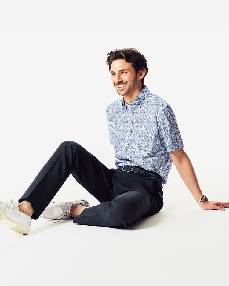 麻調イージーケアパンツ・ノータック 詳細画像 ネイビー 5