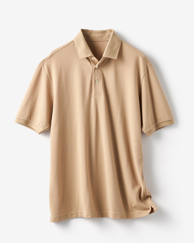 エクストラクリーン鹿の子ポロ 半袖 詳細画像 ベージュ 1