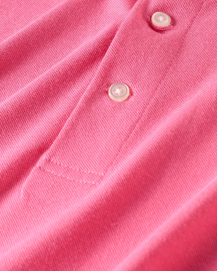 エクストラクリーン鹿の子ポロ 半袖 詳細画像 コーラル 2