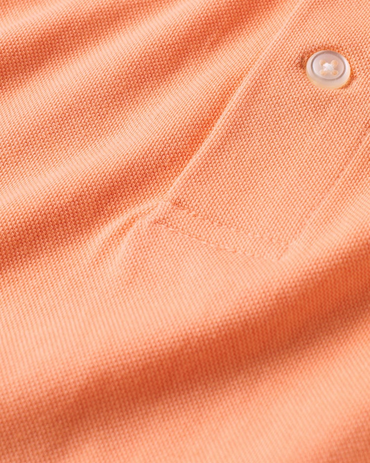 エクストラクリーン鹿の子ポロ 半袖 詳細画像 ライトオレンジ 2