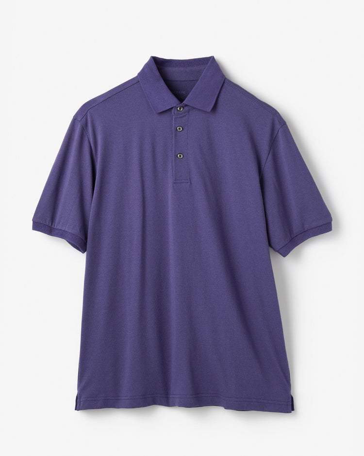 エクストラクリーン鹿の子ポロ 半袖 詳細画像 パープル 1