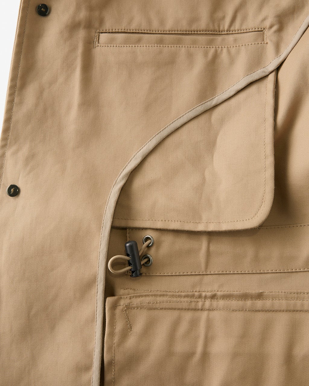 MHL. 14SS コットンリネン M-65フィールドジャケット-Beige/L MHL. 14SS コットンリネン M-65フィールドジャケット-Beige/L