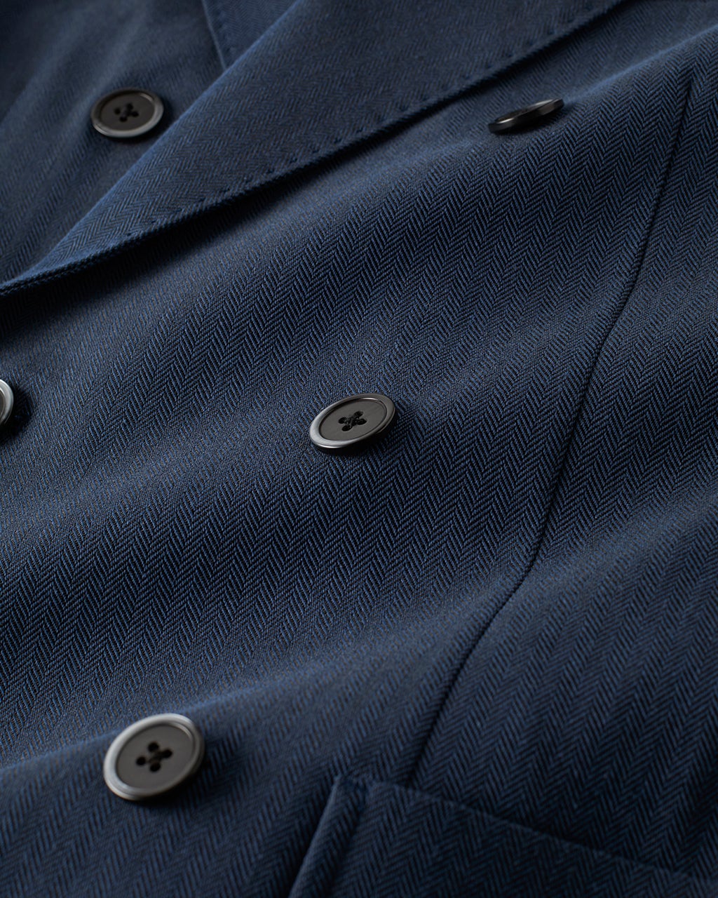 ストレッチ・艶ヘリンボーンジャケット／ダブル/DoCLASSE