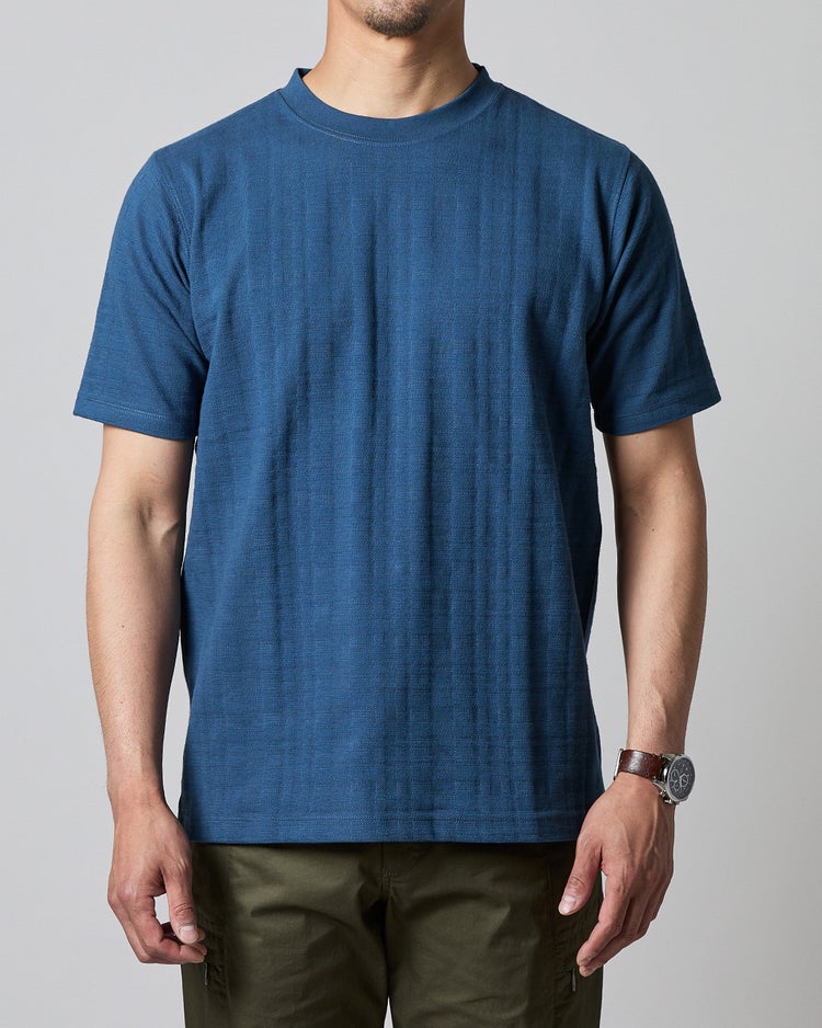 ジャガード編みサラッとT 詳細画像 インクブルー 3