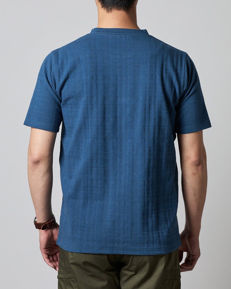 ジャガード編みサラッとT 詳細画像 インクブルー 5