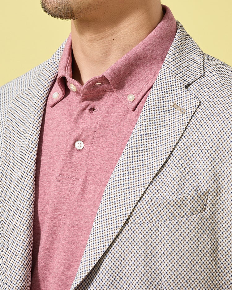 超長綿リファインドポロ 半袖 詳細画像 杢レッド 3