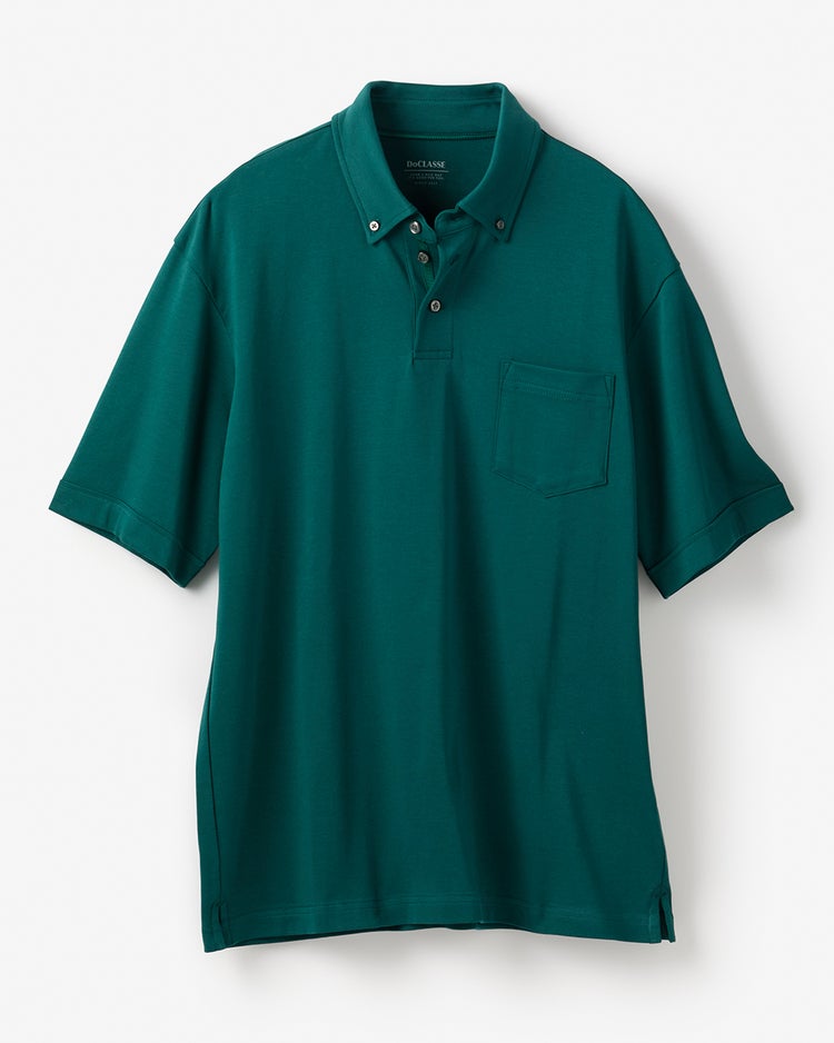 超長綿リファインドポロ 半袖 詳細画像 グリーン 1