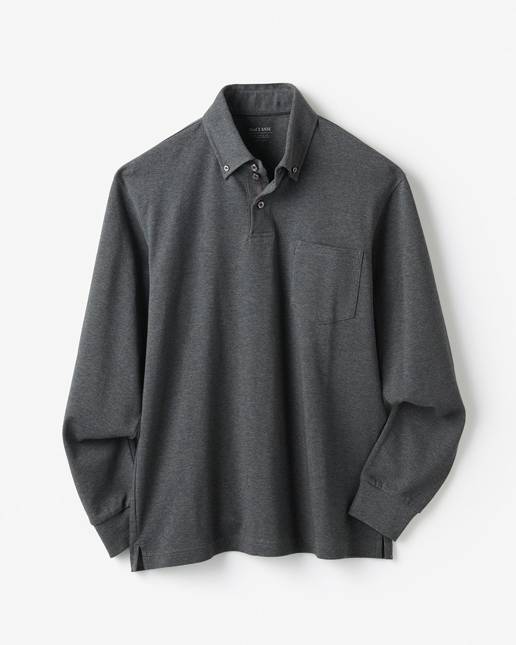 超長綿リファインドポロ 長袖/DoCLASSE