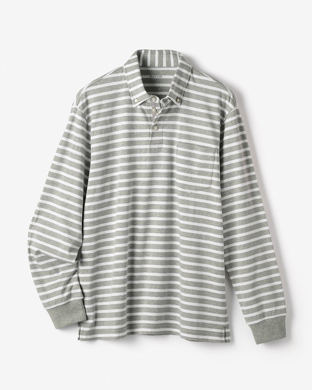超長綿リファインドポロ 長袖/DoCLASSE