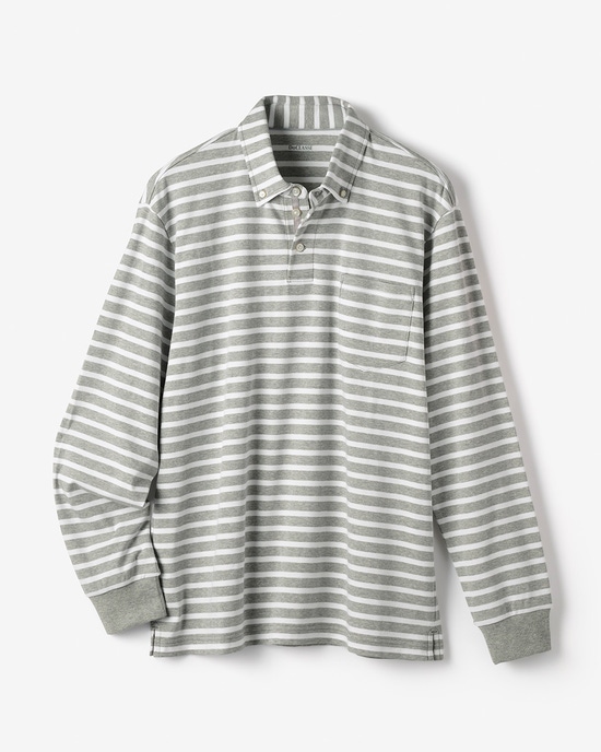 超長綿リファインドポロ　長袖