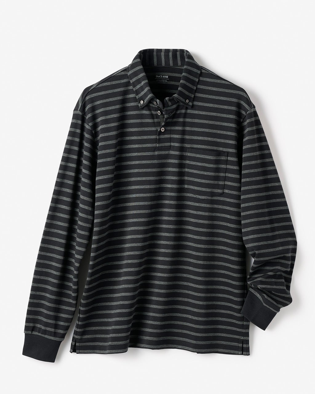 超長綿リファインドポロ 長袖/DoCLASSE