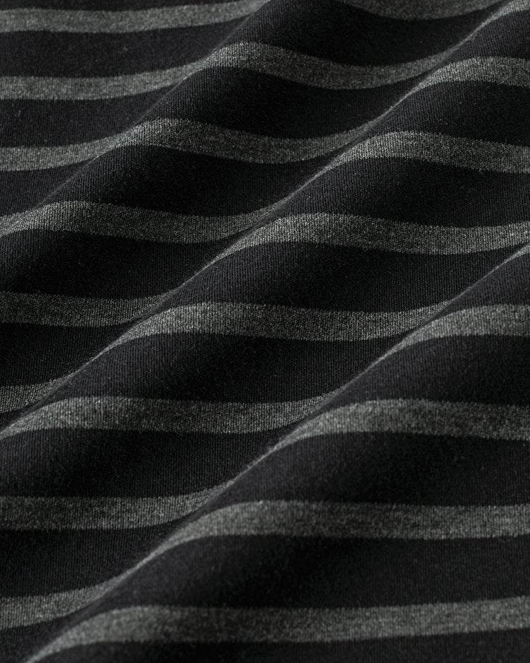 超長綿リファインドポロ　長袖 詳細画像 杢チャコ&times;ﾌﾞﾗｯｸ 2