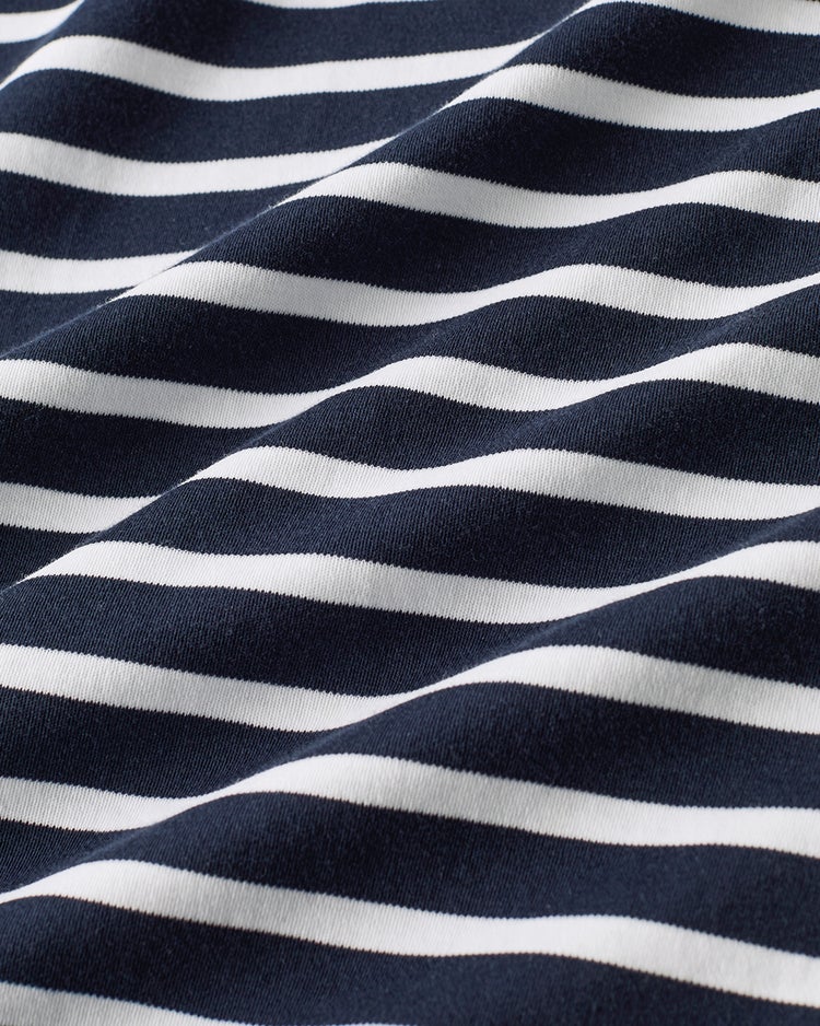 超長綿リファインドポロ　長袖 詳細画像 ネイビー&times;ホワイト 4