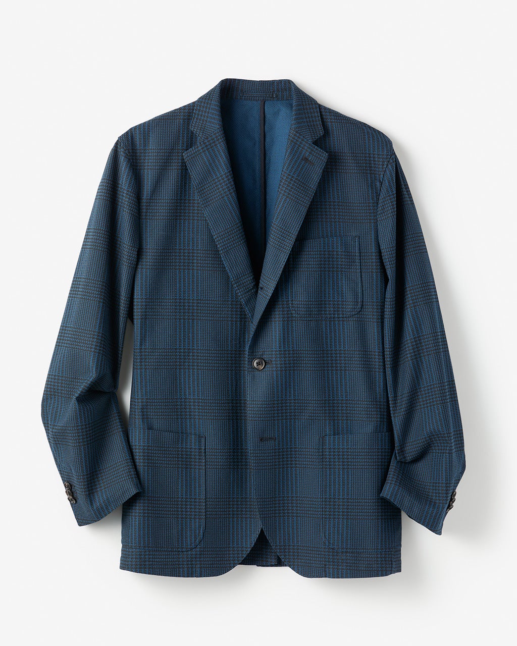 50s 60s ブラック コンマージップ グレンチェック ロカビリー Long Sleeve Open Color Shirt/'50sスタイル霜降りオープン