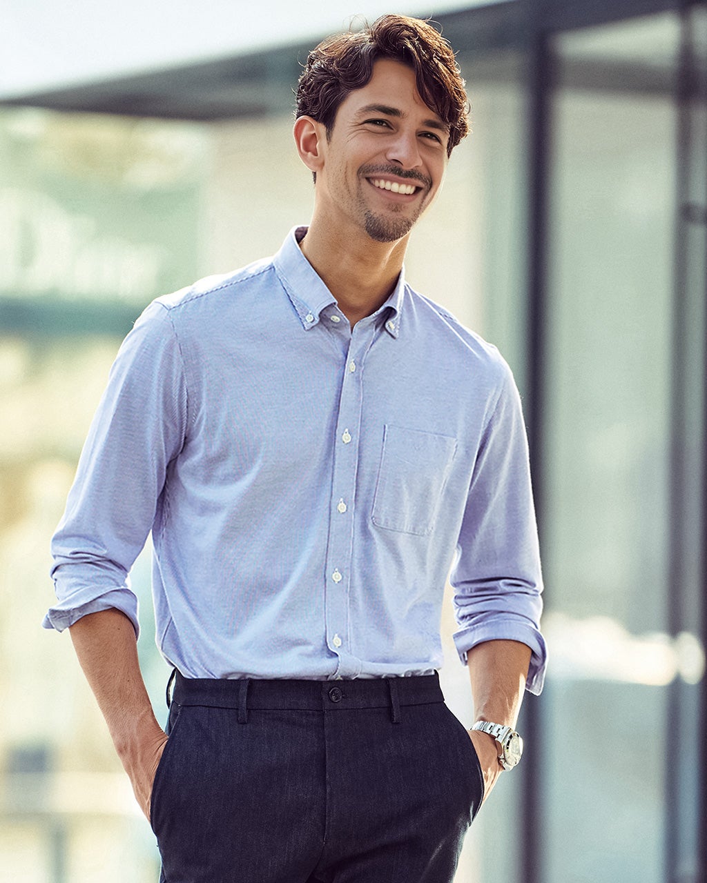 専用　Sサイズ　クラッシーネイビー　3枚 360°快適ジャージドレスシャツ/40代50代からのメンズ